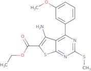 Ethyl 5-amino-4-(3-methoxyphenyl)-2-(methylthio)thieno[2,3-d]pyrimidine-6-carboxylate