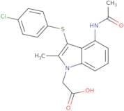 2-(4-Acetamido-3-((4-chlorophenyl)thio)-2-methyl-1H-indol-1-yl)acetic acid