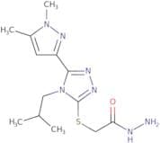 2-{[5-(1,5-Dimethyl-1H-pyrazol-3-yl)-4-isobutyl-4H-1,2,4-triazol-3-yl]thio}acetohydrazide