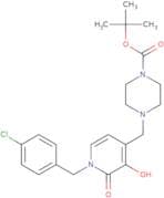 tert-Butyl 4-((1-(4-chlorobenzyl)-3-hydroxy-2-oxo-1,2-dihydropyridin-4-yl)methyl)piperazine-1-carb…
