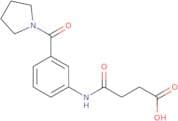 4-Oxo-4-[3-(1-pyrrolidinylcarbonyl)anilino]-butanoic acid