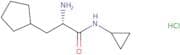 Cyclopentanepropanamide, a-amino-N-cyclopropyl-, hydrochloride (1:1), (aS)-