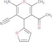 5-Acetyl-2-amino-4-(2-furanyl)-6-methyl-4H-pyran-3-carbonitrile
