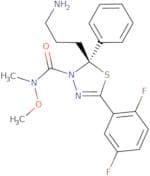 (2S)-2-(3-Aminopropyl)-5-(2,5-difluorophenyl)-N-methoxy-N-methyl-2-phenyl-1,3,4-thiadiazole-3(2H)-…