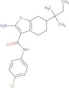 2-Amino-N-(4-chlorophenyl)-6-(1,1-dimethylpropyl)-4,5,6,7-tetrahydro-1-benzothiophene-3-carboxamide