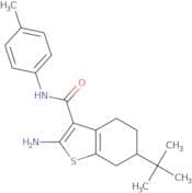 2-Amino-6-tert-butyl-N-(4-methylphenyl)-4,5,6,7-tetrahydro-1-benzothiophene-3-carboxamide