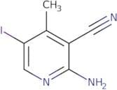 2-Amino-3-cyano-4-methyl-5-iodopyridine