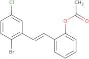 (E)-2-Acetoxy-2'-bromo-5'-chlorostilbene
