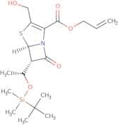 allyl (5R,6S)-6-((R)-1-((tert-butyldimethylsilyl)oxy)ethyl)-3-(hydroxymethyl)-7-oxo-4-thia-1-azabi…