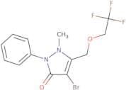 4-Bromo-2-methyl-1-phenyl-3-((2,2,2-trifluoroethoxy)methyl)-3-pyrazolin-5-one