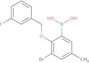 B-[3-bromo-2-[(3-fluorophenyl)methoxy]-5-methylphenyl]-Boronic acid