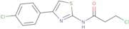 3-Chloro-N-[4-(4-chlorophenyl)-1,3-thiazol-2-yl]propanamide
