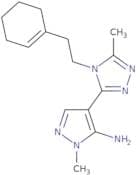 4-{4-[2-(1-Cyclohexenyl)ethyl]-5-methyl-4H-1,2,4-triazol-3-yl}-1-methyl-1H-pyrazol-5-amine