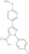 1-(4-Chlorophenyl)-3-(4-(methylthio)phenyl)-1H-pyrazole-5-carboxylic acid