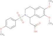 {6,7-Dimethoxy-2-[(4-methoxyphenyl)sulfonyl]-1,2,3,4-tetrahydroisoquinolin-1-yl}acetic acid