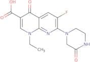 1-Ethyl-6-fluoro-4-oxo-7-(3-oxo-1-piperazinyl)-1,4-dihydro-1,8-naphthyridine-3-carboxylic acid
