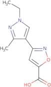 3-(1-Ethyl-3-methyl-1H-pyrazol-4-yl)isoxazole-5-carboxylic acid