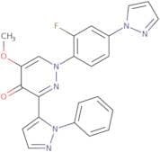 1-[2-Fluoro-4-(1H-pyrazol-1-yl)phenyl]-5-methoxy-3-(1-phenyl-1H-pyrazol-5-yl)pyridazin-4(1H)-one