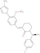 (E)-1-[(1S)-1-(4-Fluorophenyl)ethyl]-3-[3-methoxy-4-(4-methyl-1H-imidazol-1-yl)benzylidene]piperid…