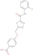 4-[(5-{[(2-Fluorophenyl)amino]carbonyl}-1,3,4-thiadiazol-2-yl)methoxy]benzoic acid