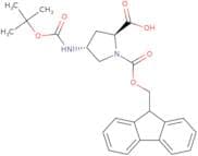 (2S,4R)-1-(((9H-Fluoren-9-yl)methoxy)carbonyl)-4-((tert-butoxycarbonyl)amino)pyrrolidine-2-carboxy…