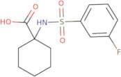 1-{[(3-fluorophenyl)sulfonyl]amino}cyclohexanecarboxylic acid