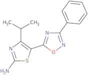 4-Isopropyl-5-(3-phenyl-1,2,4-oxadiazol-5-yl)-1,3-thiazol-2-amine