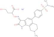 Sodium 2-{[(Z)-{5-[4-(dimethylsulfamoyl)phenyl]-8-methyl-2-oxo-1,2,6,7,8,9-hexahydro-3H-pyrrolo[3,…