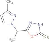 5-[1-(3-Methyl-1H-pyrazol-1-yl)ethyl]-1,3,4-oxadiazole-2-thiol