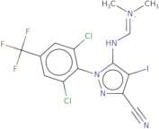 N'-[3-Cyano-1-[2,6-dichloro-4-(trifluoromethyl)phenyl]-4-iodo-1H-pyrazol-5-yl]-N,N-dimethylmethani…