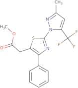 Methyl 2-{2-[3-methyl-5-(trifluoromethyl)-1H-pyrazol-1-yl]-4-phenyl-1,3-thiazol-5-yl}acetate