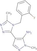 4-[4-(2-Fluorobenzyl)-5-methyl-4H-1,2,4-triazol-3-yl]-1-methyl-1H-pyrazol-5-amine