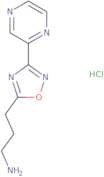 [3-(3-Pyrazin-2-yl-1,2,4-oxadiazol-5-yl)propyl]amine hydrochloride