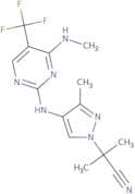 α,α,3-Trimethyl-4-[[4-(methylamino)-5-(trifluoromethyl)-2-pyrimidinyl]amino]-1H-pyrazole-1-acetoni…