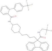 N-(2,2,2-Trifluoroethyl)-9-(4-[4-[4'-(trifluoromethyl)[1,1'-biphenyl]-2-carboxamido]piperidin-1-yl…