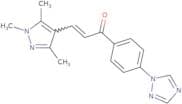 (2E)-1-[4-(1H-1,2,4-Triazol-1-yl)phenyl]-3-(1,3,5-trimethyl-1H-pyrazol-4-yl)prop-2-en-1-one