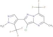 3-Chloro-5-methyl-2-[1-methyl-5-(trifluoromethyl)pyrazol-4-yl]-7-(trifluoromethyl)pyrazolo[1,5-a]p…