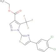 Ethyl 1-[4-(3,4-dichlorophenyl)-1,3-thiazol-2-yl]-5-(trifluoromethyl)-1H-pyrazole-4-carboxylate