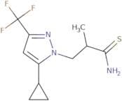 3-[5-Cyclopropyl-3-(trifluoromethyl)-1H-pyrazol-1-yl]-2-methylpropanethioamide