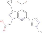 2-[3-Cyclopropyl-4-(difluoromethyl)-6-(1-methyl-1H-pyrazol-4-yl)-1H-pyrazolo[3,4-b]pyridin-1-yl]ac…