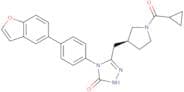 (S)-4-(4-(Benzofuran-5-yl)phenyl)-3-((1-(cyclopropanecarbonyl)pyrrolidin-3-yl)methyl)-1H-1,2,4-tri…