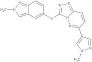 6-(1-Methyl-1H-pyrazol-4-yl)-3-((2-methyl-2H-indazol-5-yl)thio)-[1,2,4]triazolo[4,3-B]pyridazine