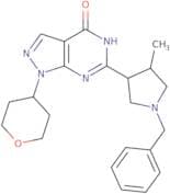 rel-6-((3R,4R)-1-benzyl-4-methylpyrrolidin-3-yl)-1-(tetrahydro-2H-pyran-4-yl)-1,5-dihydro-4H-pyraz…