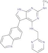 N2-Methyl-N4-[(pyrimidin-2-yl)methyl]-5-(quinolin-6-yl)-7H-pyrrolo[2,3-d]pyrimidine-2,4-diamine
