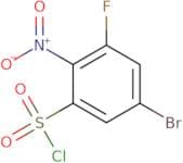 5-Bromo-3-fluoro-2-nitrobenzene-1-sulfonyl chloride