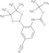 tert-Butyl N-[4-cyano-2-(tetramethyl-1,3,2-dioxaborolan-2-yl)phenyl]carbamate