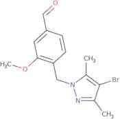 4-[(4-Bromo-3,5-dimethyl-1H-pyrazol-1-yl)methyl]-3-methoxybenzaldehyde