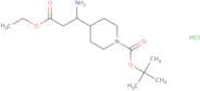 tert-Butyl 4-(1-amino-3-ethoxy-3-oxopropyl)-piperidine-1-carboxylate hydrochloride