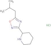 2-[5-(2-Methylpropyl)-1,2,4-oxadiazol-3-yl]piperidine hydrochloride