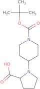(2R)-1-(1-(tert-Butoxycarbonyl)piperidin-4-yl)pyrrolidine-2-carboxylic acid
